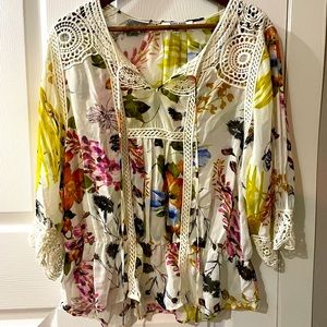 Daniel Rainn floral top XL